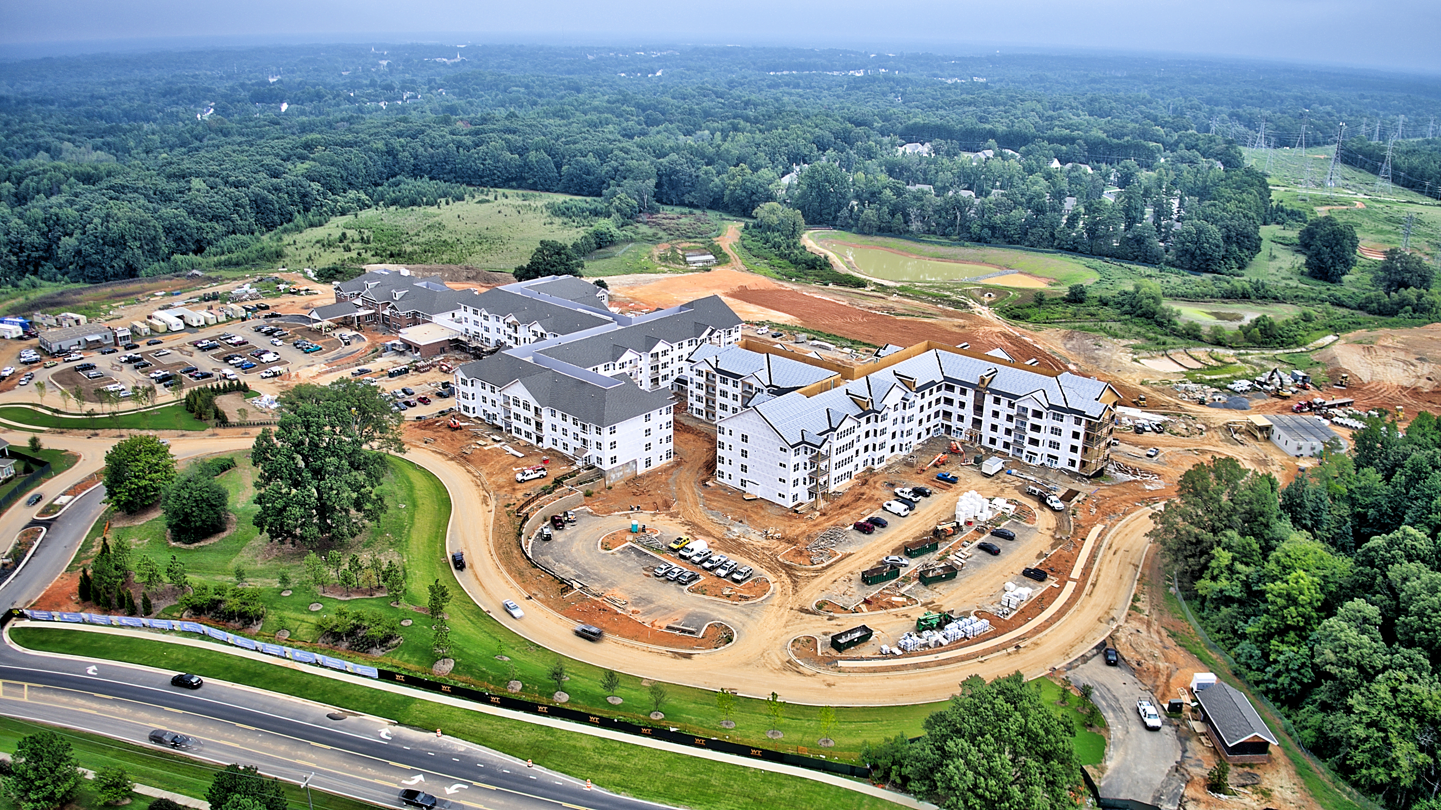 Construction progress at Windsor Run in beautiful Matthews, North Carolina.