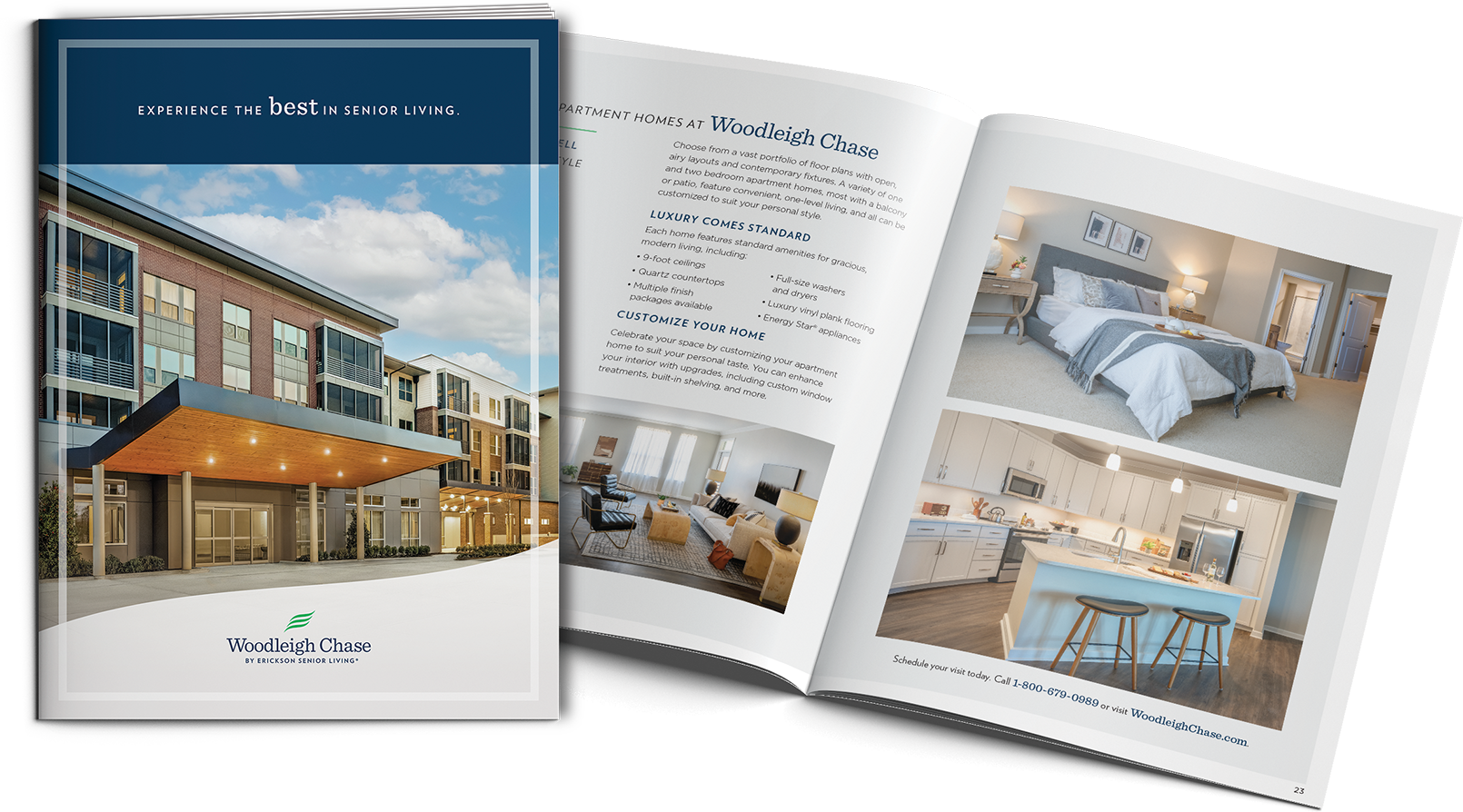 Woodleigh Chase brochure cover and interior spread.