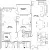 2D floor plan for the Manchester apartment at Ann's Choice Senior Living in Buck's County, PA