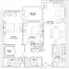 2D floor plan for the Manchester apartment at Linden Ponds Senior Living in Hingham, MA.